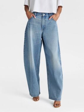 KBB by KAHLANA Women's Mid-Rise 'The Barrel Leg Jean' - Vintage Wash 14